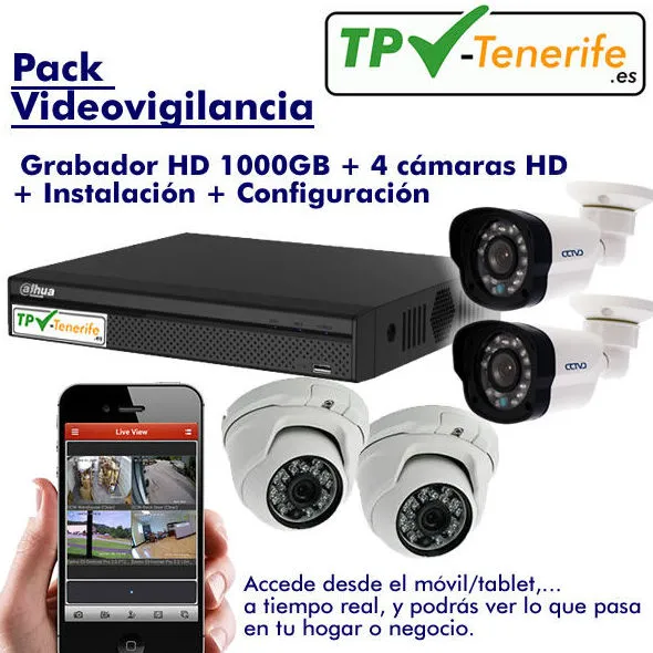 Pack Sistema VideoVigilancia 4 cámaras