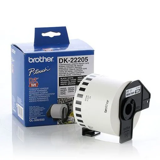 Cinta Brother DK -22205 continua de papel térmico (blanca)