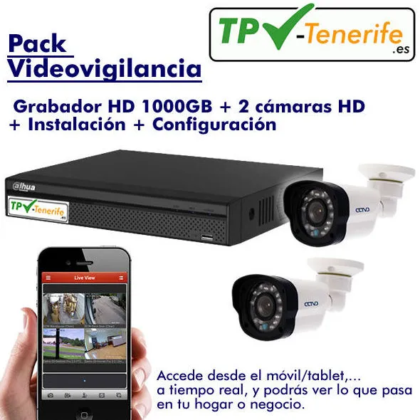 Pack Sistema VideoVigilancia 2 cámaras