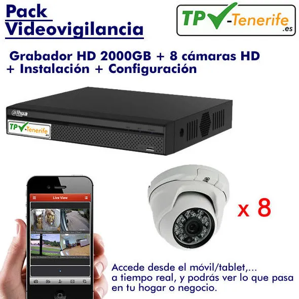 Pack Sistema VideoVigilancia 8 cámaras